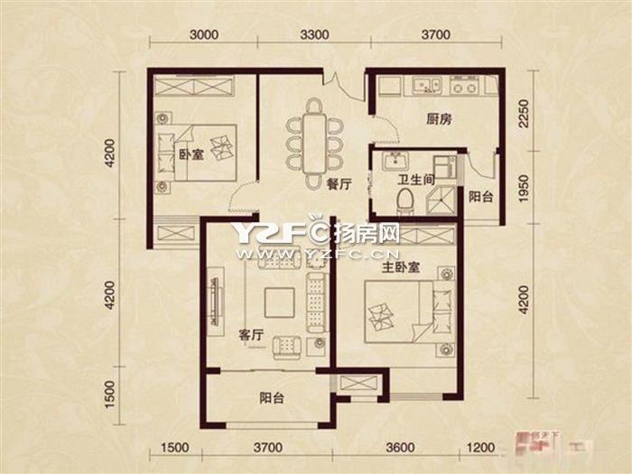 水晶城精装2室+小书房楼层位置好 随时看房近京华城橡树湾